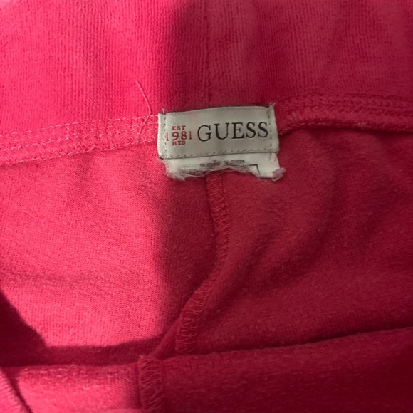 Guess Bright Pink Sweatpants Velvet - Picture 4 of 4
